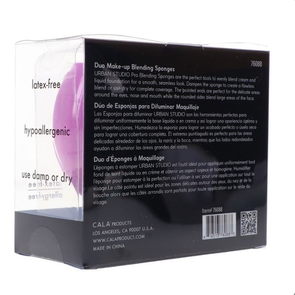 🩵 NIB Urban Studio Duo Blending Makeup Sponges Set of 2 Purple / Teal - Picture 4 of 10